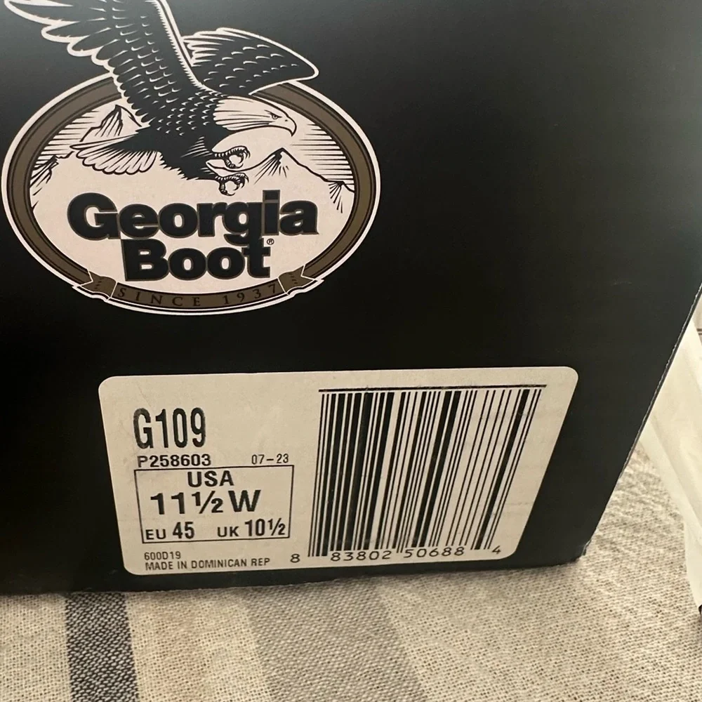 Georgia Boot Genuine Leather Brown Boots 11 1/2W (NWT)